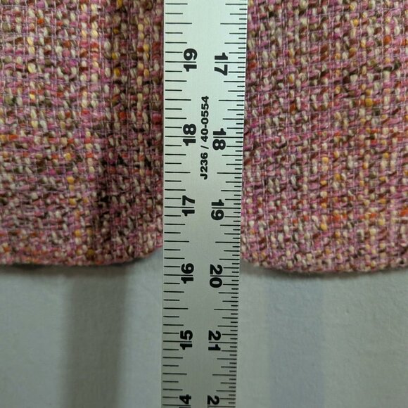 VTG Neiman Marcus Exclusive  Pink Tweed Wool Blend Lined Blazer - Picture 6 of 6